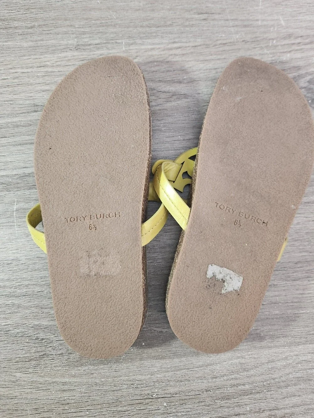 Tory Burch Miller Cloud Leather Thong Logo Slide Sandal